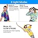 Bestwin Lights Necklace, Christmas LED Light, Necklace Light Up Party Favors with 12 LED Bulbs, Best Party Lights Necklace (3 Packs)