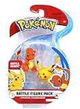 Pokémon 2 Inch Battle Action Figure 2 Pack, Pikachu and Charmander