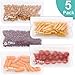 Reusable Storage Bags - 5 Pack EASY SEAL Reusable Snack Bags - EXTRA THICK Freezer Bag LEAKPROOF Reusable Ziplock Sandwich Bag for Kid Shool Lunch Food Storage Home Organization Eco-friendly