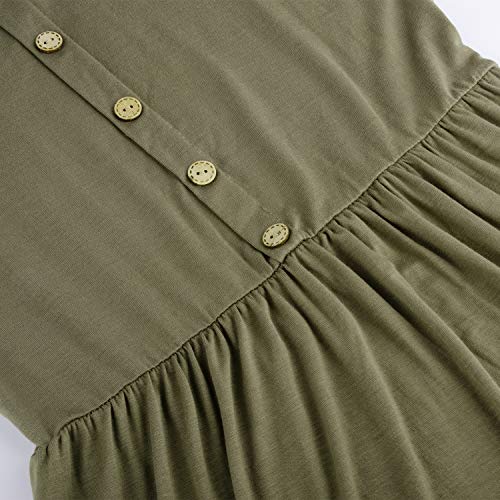 image for Trendypie Women's Summer Sleeveless Solid Cotton Casual Loose Swing Dr