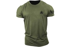 ReedCA Spartan Olive Branch - Muscle Athletic Workout Tee Top Gym Bodybuilding Shirts