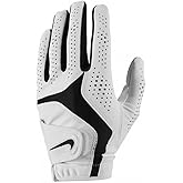 Nike Womens Dura Feel X Golf Glove for Left Hand White | White | Black Medium/Large