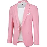 Cloudstyle Men's Suit Jacket One Button Slim Fit Sport Coat Business Daily Blazer