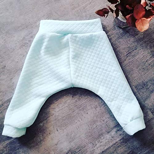 Sarouel Bebe En Tissu Matelasse Vert D Eau Taille 12 Mois Idee Cadeau Fait Main Amazon Fr Handmade