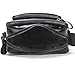 Contacts Genuine Leather Men Messenger Crossbody Shoulder Bag Travel Handbag Black