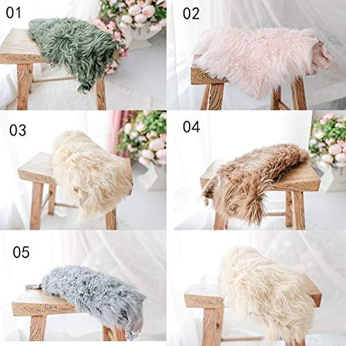 Newborn Photography Props Wrap Pure Wool Blanket Baby Photo Background Pad Flokati Newborn Studio Shooting Props (01)