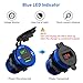 Quick Charge 3.0 Car Charger, CHGeek 12V/24V 36W Waterproof Aluminium Dual QC3.0 USB Fast Charger Socket Power Outlet with LED Digital Voltmeter for Marine, Boat, Motorcycle, Truck, Golf Cart and More