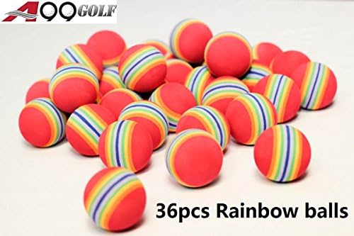 36 pelotas de espuma de arco iris para practicar golf y entrenamiento, para ayudar a las pelotas de esponja: Amazon.es: Deportes y aire libre