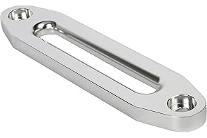 STANDOUTELROAL (Silver) Hawse Style Winch Fairlead, Car Hawse Winches Fairlead for Automotive Anchor Cables ATV 3000-4000 lb Winch,4.88 inch (124mm) Mount Smooth