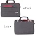 BRINCH 15-15.6 Inch Multi-Functional Suit Fabric Portable Laptop Sleeve Case Shoulder Messenger Bag Briefcase for Laptop, Tablet, MacBook, Notebook - Black-Red