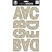 me & my BIG ideas mambiSTICKS Themed Stickers - The Happy Planner Scrapbooking Supplies - Upper Case Alphabet - Gold Glitter - Perfect for Scrapbooking & Paper Crafts - 8 Sheets