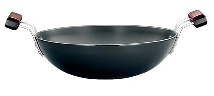 Hawkins Futura Hard Anodised Deep-Fry Pan (Kadhai), 26cm