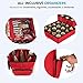 Super Rigid 2-in-1 Christmas Bauble Storage Box & Xmas Decoration Container - Easy Access Removable Trays, Keeps 73 Baubles & Ornament - Adjustable Extent Area for Figurines and Pockets for Decoration