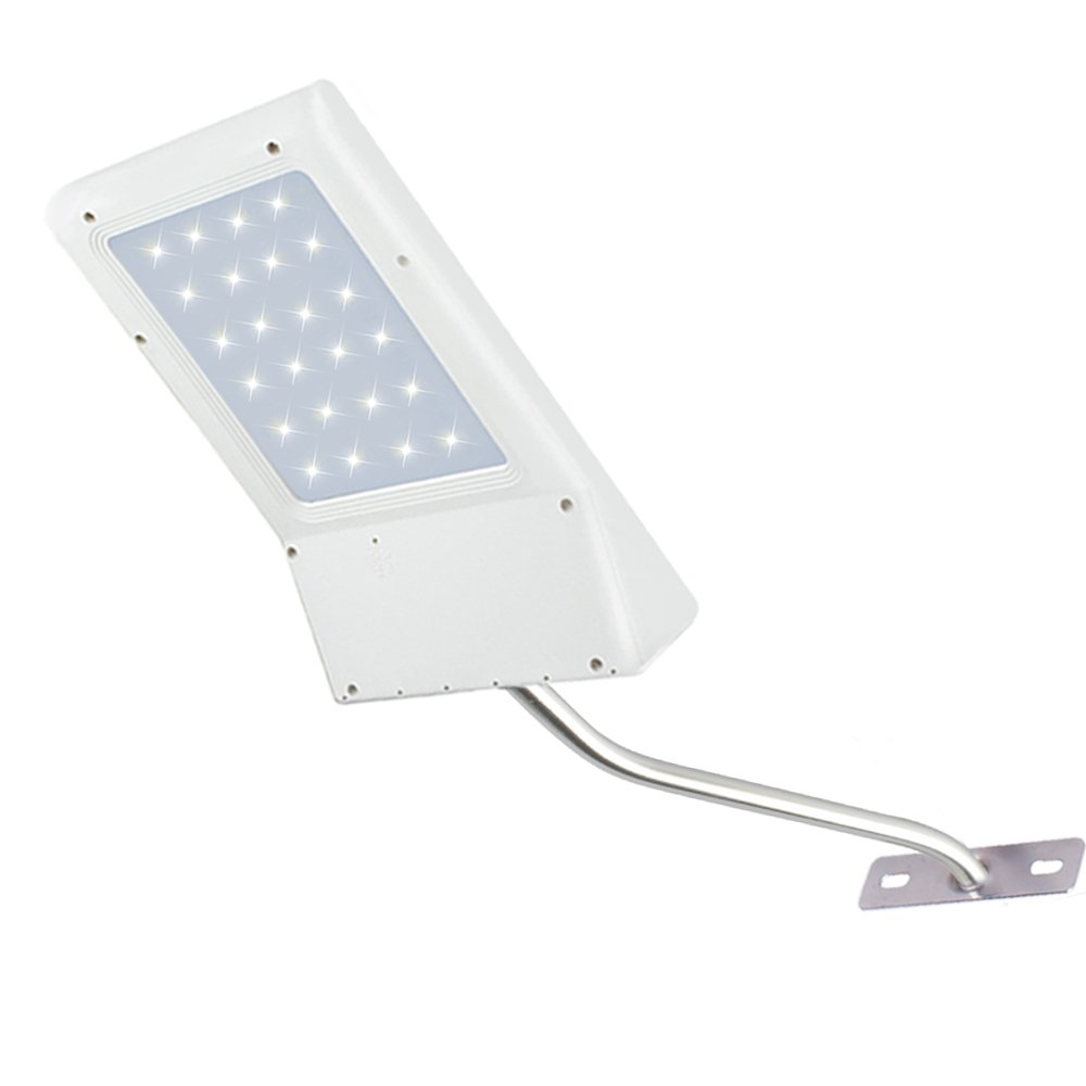 Betorcy LED Solar Wall Light, Street Light, Automatic Light Sensing, Dusk To Dawn Outdoor IP65 Waterproof, 210lm 6500K Cool White, 24 high-efficiency LED, for Courtyard, Street, Garage, Deck, Garden