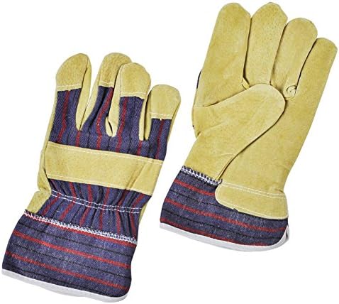 Gardtech Pig-Split Leather Working Glove Women &amp; Men Leather Gloves Long Finger Gloves Suit For Garden &amp; Working 4 Sizes (Large 2-Pack)