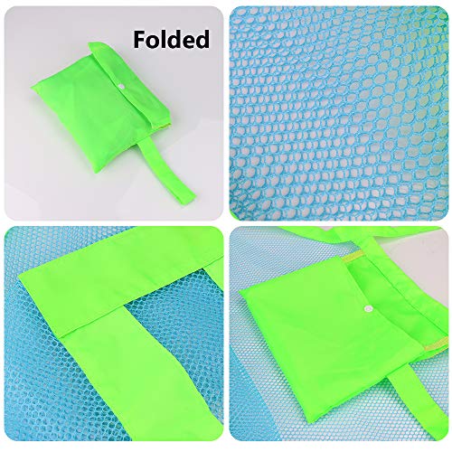 Payanwin Large Mesh Beach Bag Tote Your Swim, Pool, Beach Scuba Gear, Pool Sand Toys, Beach Towels, Gym Clothes, Laundry More Multi-Use Storage Bag Toy Organizer,Blue - Thumbnail 2
