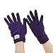 Fakeface Knitted Wool Touch Screen Texting Gloves for All Touchscreen Electronic Devices for Women/Ladies/Girls; Great Gift for Christmas/Birthday/New Year (Purple)