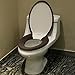 Qianle Soft Thick Cotton Blend Toilet Seat Cover Toilet Tank Cover Bathroom Decor Coffee