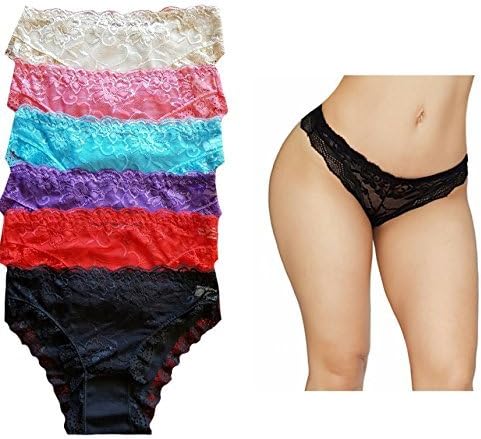 Sexy lace underwear hipster panties pack of 6.