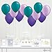 Andaz Press 11-inch Latex Balloon Trio Party Kit with Gold Cards & Gifts Sign, Aqua, Lavender and Purple, 12-pk, Mermaid Birthday Decorations