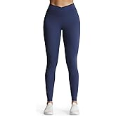 Aoxjox High Waisted Workout Leggings for Women Cross-Waist Crossover Tummy Control Trinity Buttery Soft Yoga Pants 26"