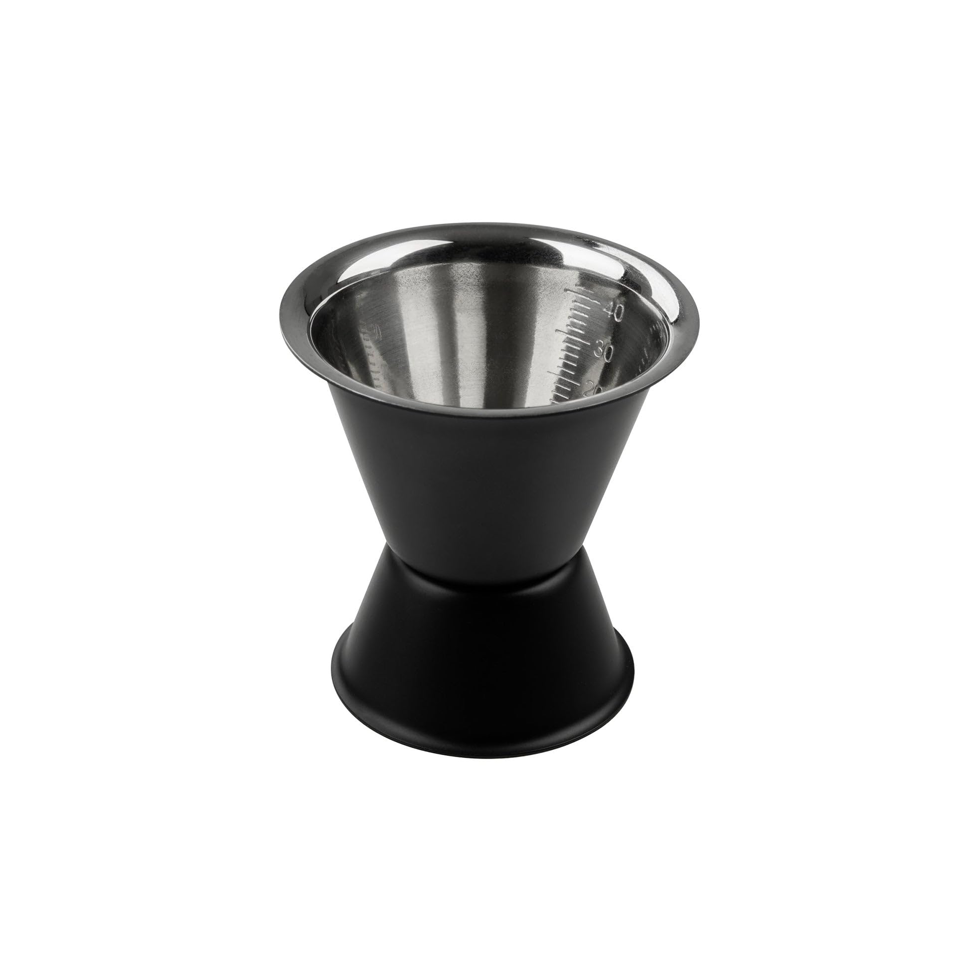 Fackelmann Specter Cocktail Dispenser, Jigger, 2cl & 4cl, Stainless Steel, 17x8x6cm, Matte Black