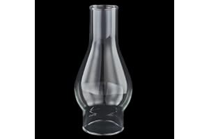 Oil Lamp Chimney Replacement,2.13 Inch Base by 6.5 Inch Tall Kerosene Globe,Clear Oil Lamps Glass Globe,Hurricane Lamp Globes