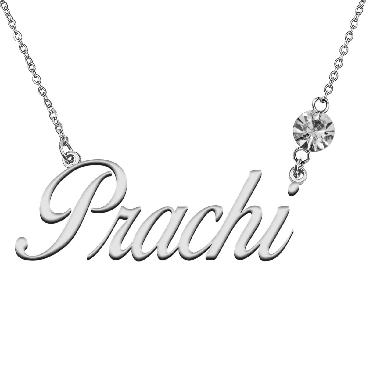LikeFun Custom My Name Necklace with Birthstone