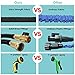 XBUTY New Version Garden Hose,50FT Expandable Water Hose 9 Patern Spray Nozzle,High Pressure Extra Strength Fabric Double Latex Core 3/4 Solid Brass Fittings with Carrying Bag