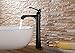 Purelux Wise Classic Deck Mount Bathroom Vessel Sink Faucet Single Lever Control Tall Spout Mixer Tap, Oil Rubbed Bronze Finish 10 Year Warranty