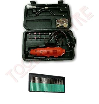 KROST ELECTRIC ROTARY TOOL DIE GRINDER & ACCESSORY KIT/DIY CRAFTS KIT ALL IN 1 WITH FREE DIAMOND COATED BURR SET FREE COMBO.