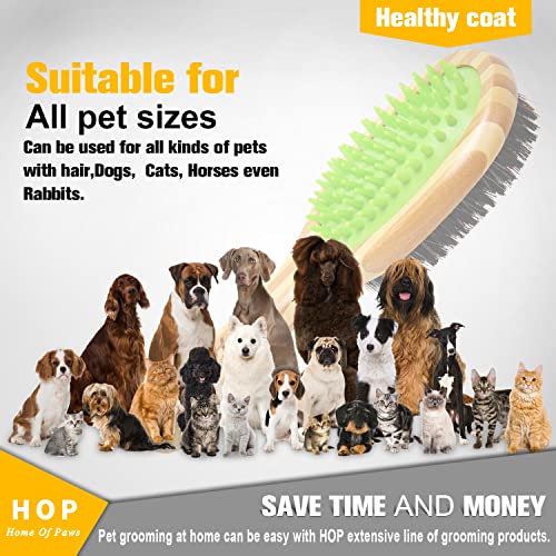 HOP Home of Paws Short Hair Dog Brush Pet Brushing Comb for Short