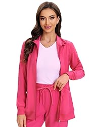 COZYFIT Scrub Jackets for Woman, Zip Front Nurse