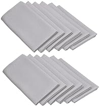 LinenTablecloth 20-Inch Polyester Napkins (1-Dozen) Silver