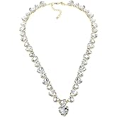 We We Crystal Rhinestone Choker Collar Necklace For Women Emerald Statement Piece Sparkly Colorful Crystal Neck Gold Chain Necklace