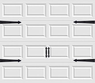 Merhoff & Larkin Magnetic Garage Door Handles | Decorative Faux Hinges Hardware Kit | Six Piece Black Accessories Set | Decor Accents That Give a Beautiful Design and are Easy to Install