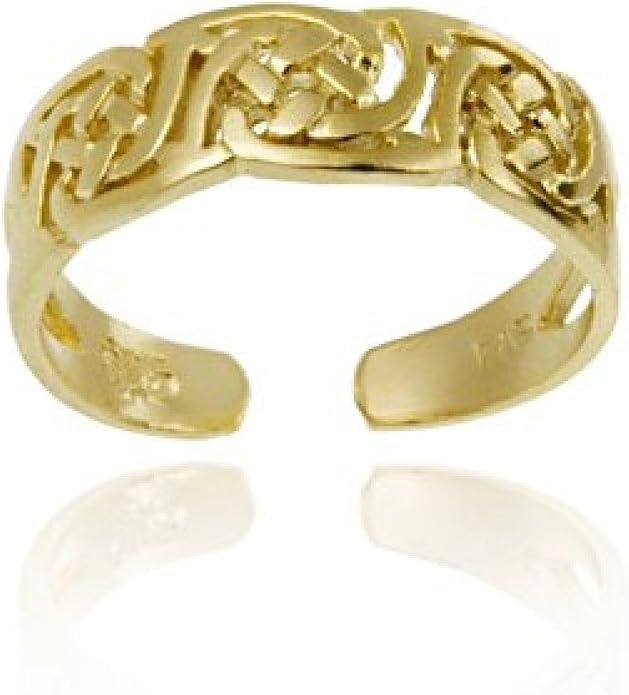 Damen Zehenring Aus 925er Sterlingsilber - Verstellbar & Schwarz Vergoldet