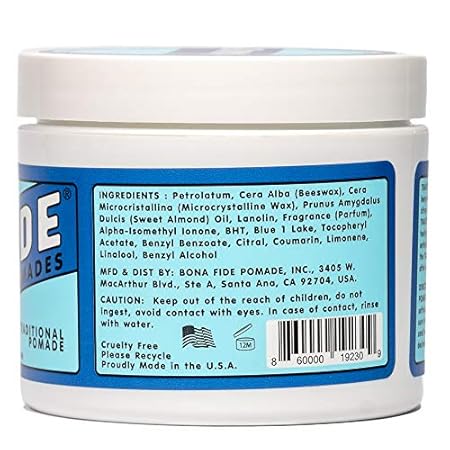 Amazon Com Bona Fide Pomade Traditional Pomade 4 Oz Beauty