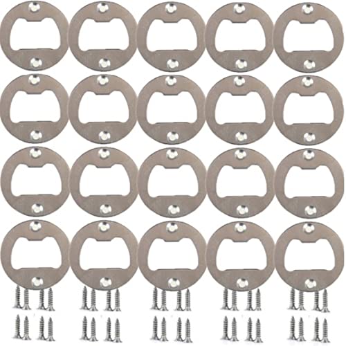 100pcs Stainless Steel Round Bottle Opener with Screws
