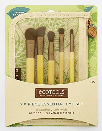 ECOTOOLS Makeup Brush -6 Piece Essential Eye Set ET-1227 -Professional Eco Brushes Set -Travel brushes set