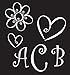 Chroma 5380 White Initial Letters Monogramz Decal Kit
