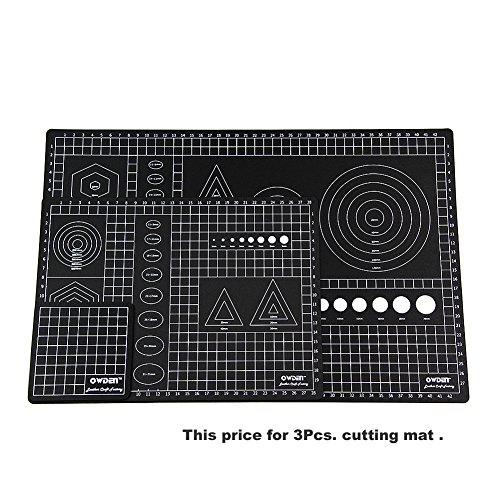 OWDEN 3Pcs. self healing double sided cutting mat set, The set of cutting board 3 sizes: A3（11.8