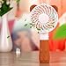 Security Cute Bear Fan Mini Portable Handheld Fan USB Rechargeable Personal Fan for Travel, Home, and Office, Built-in 1200mA Rechargeable Battery, 4 Blades, 1 Switch, 2 Speeds Adjustable (Brown)