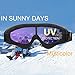 Yidomto Ski Goggles, 3 Pack Anti-Scratch Snow Goggles for Men, Women, Boys, Girls, Kids, Toddlers & Youth, UV 400 Protection for Skiing & Snowboard (Black/White/Blue)