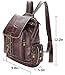Coofit Brown Women's Synthetic Leather Backpack Purse Shoulders Bag Travel Bag Daypack