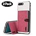Ringke Flip Card Holder ID Adhesive 3M Premium Stick Fashion Multi-Card Slot Wallet Case Credit Card Cash Pouch Attachment Compatible with Most Smartphones, Android and More - Deep Pink (2-Pack)