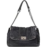 Large Denim Purses for Women Denim Tote Bag Casual Retro Crossbody Lightweight Shoulder Bag Canvas Handbags