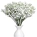 YSBER 10Pcs Baby Breath/Gypsophila Artificial Fake Silk Plants Wedding Party Decoration Real Touch Flowers DIY Home Garden(White) primary