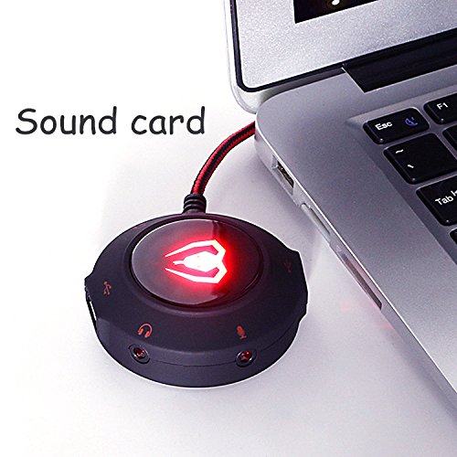 USB-External-Sound-CardBeexcellent-Multifunctional-Usb-Hubs-Noise-Cancelling-Headset-Adapter-with-35mm-Audio-71-Surround-Stereo-Adapter-and-Microphone-Jack-for-Headset-Microphone-Mac-IOS-PCRed