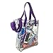 K-Cliffs Heavy Duty Clear Tote Deluxe See Through Messenger Work Bag Durable Transparent PVC Lunch Bag